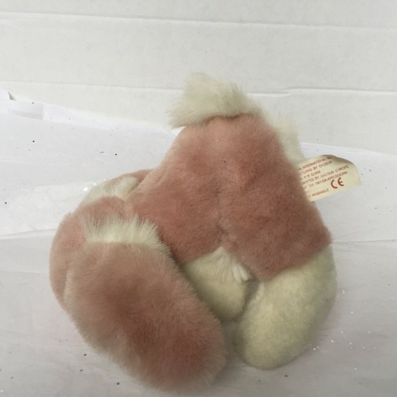 Vintage Chosun Intenational Pink White Bunny Plush Stuffed Animal 7" Floppy Ears - Picture 9 of 12